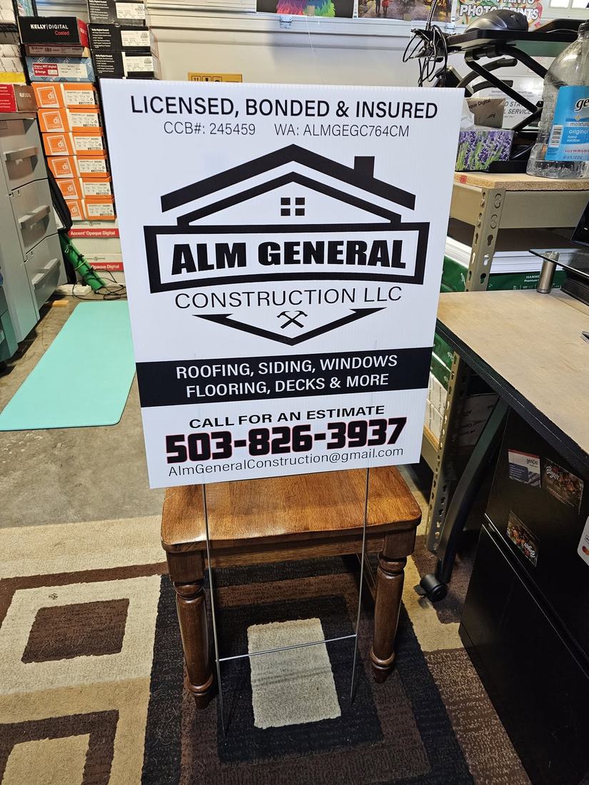 Contractor yard signs
