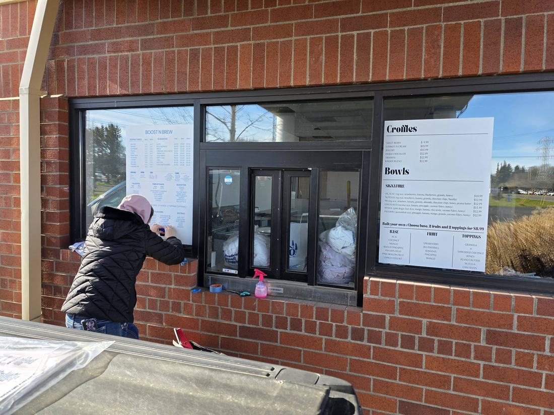 Drive-thru window menus
