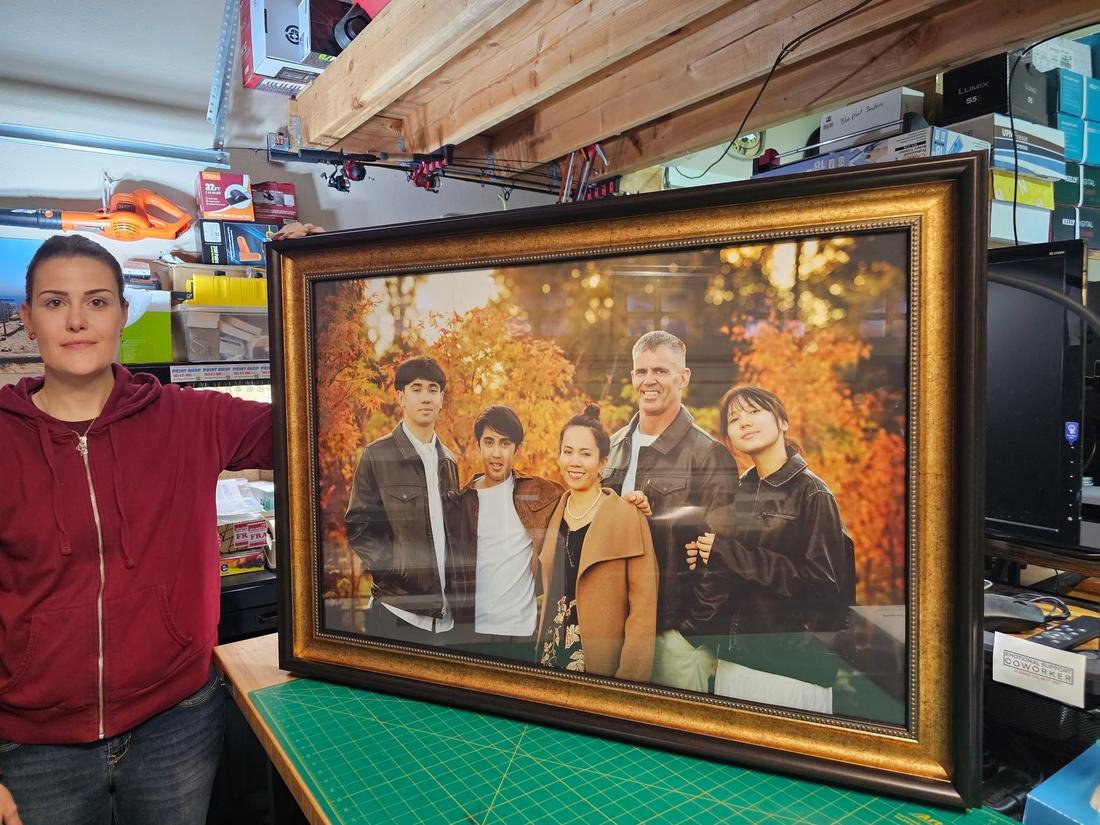 Large-format framed photo printing